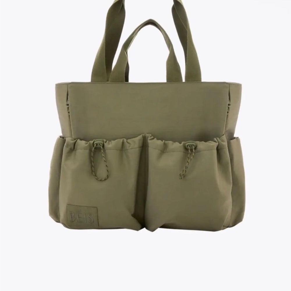 BEIS Olive Green Sports Carryall Tote